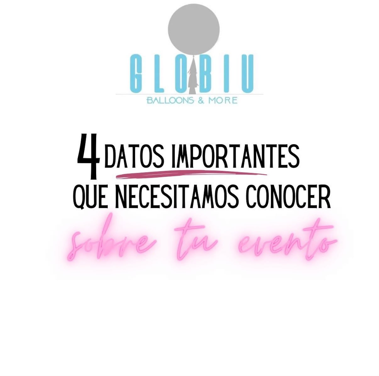 Cuatro datos importantes que necesitamos conocer sobre tu evento