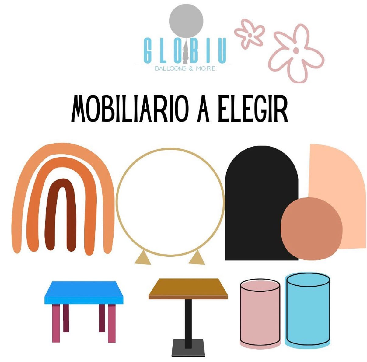 Mobiliario disponible para elegir